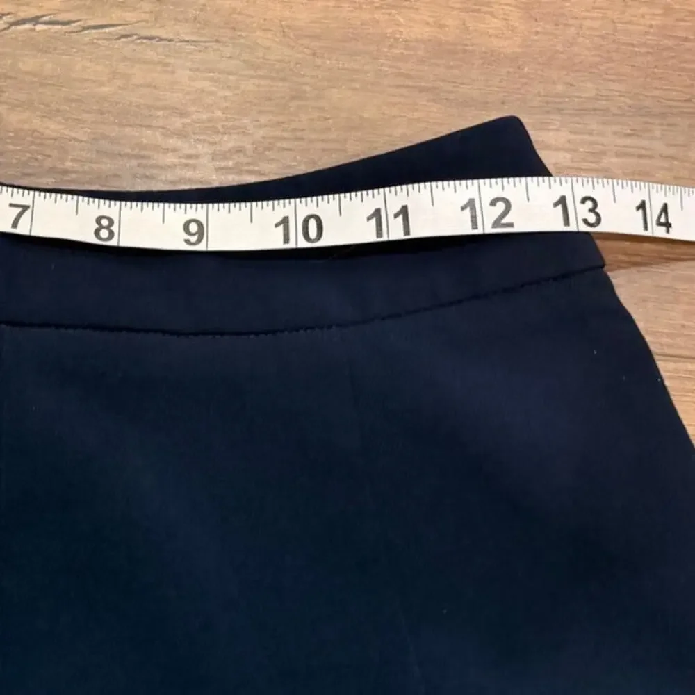 Milly Cady Petal High Waist Draped Shorts Navy Blue Size 0